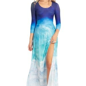 BlackMilk Ocean Waves Maxi Dress XS NWT